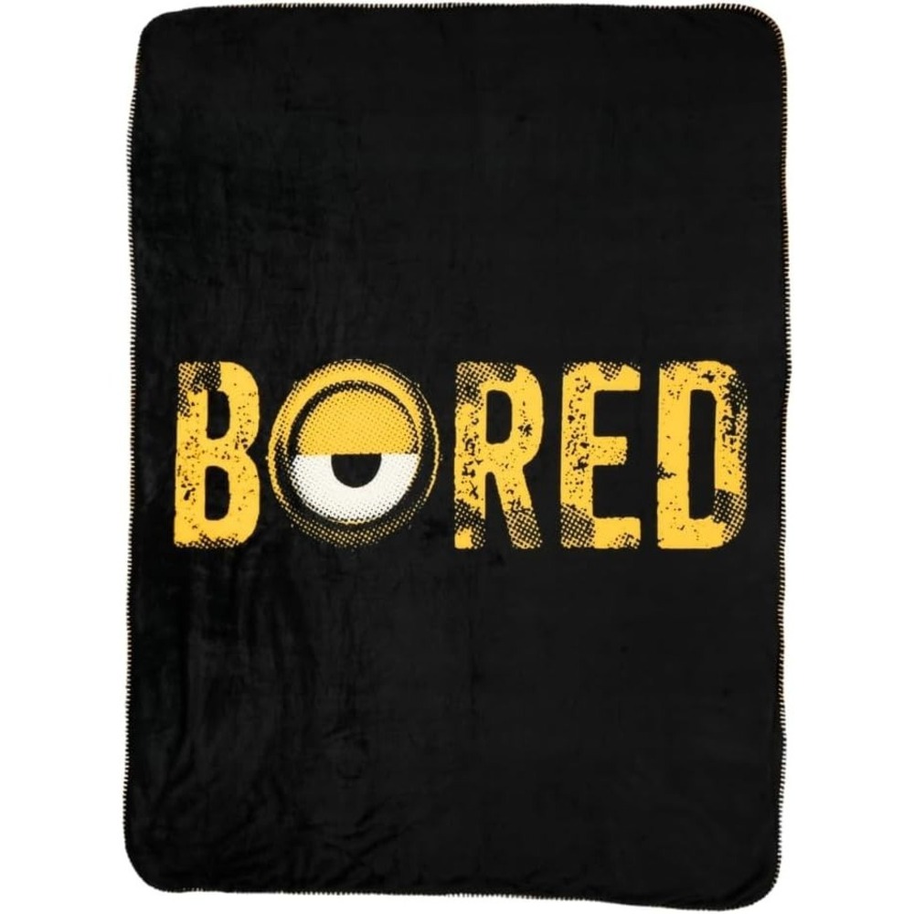 Despicable Me Minions Black Sherpa Blanket Cozy‎ Warm Soft Plush Throw 46x60 NEW
